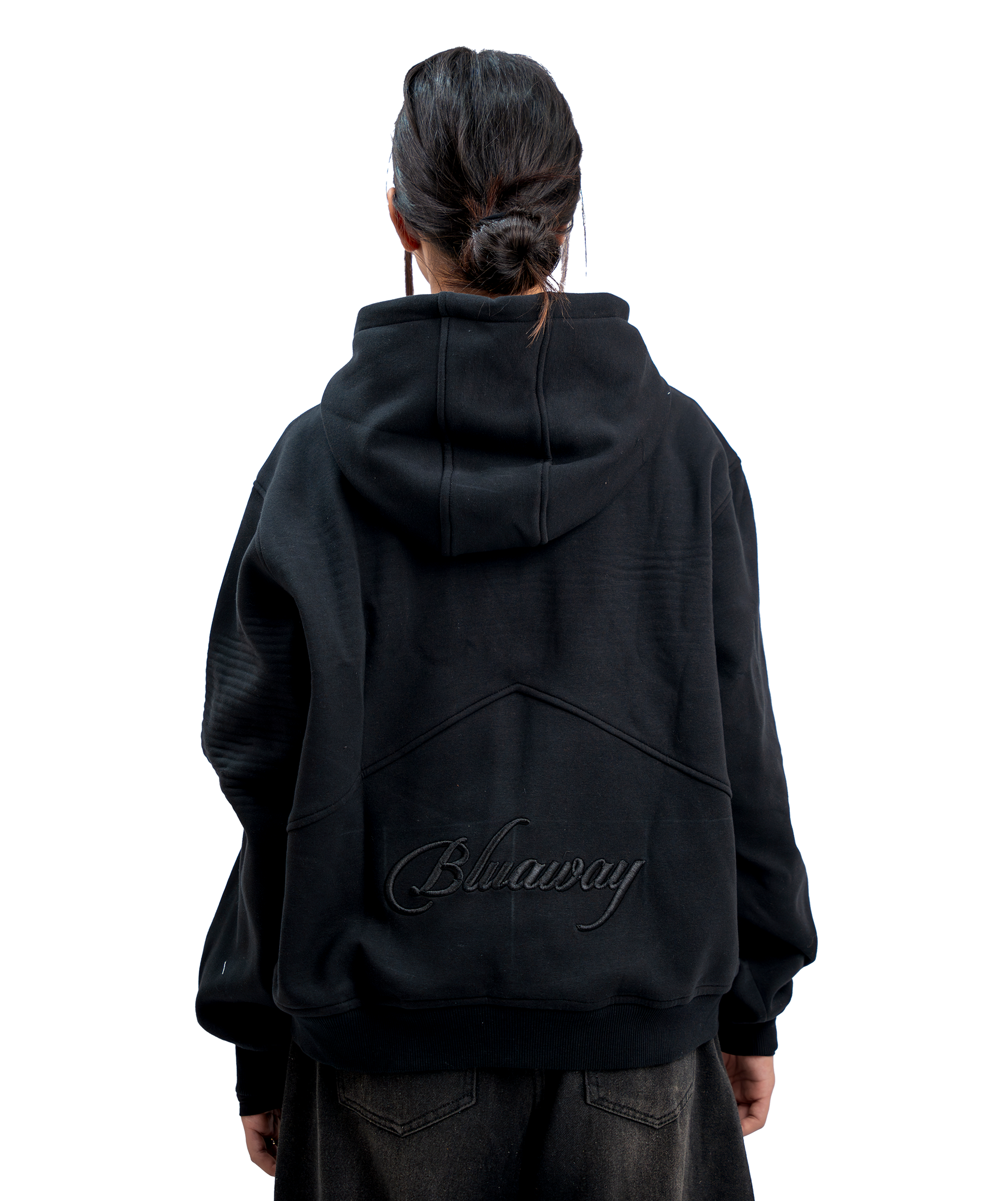 SIGNATURE BLACK ZIP-UP HOODIE