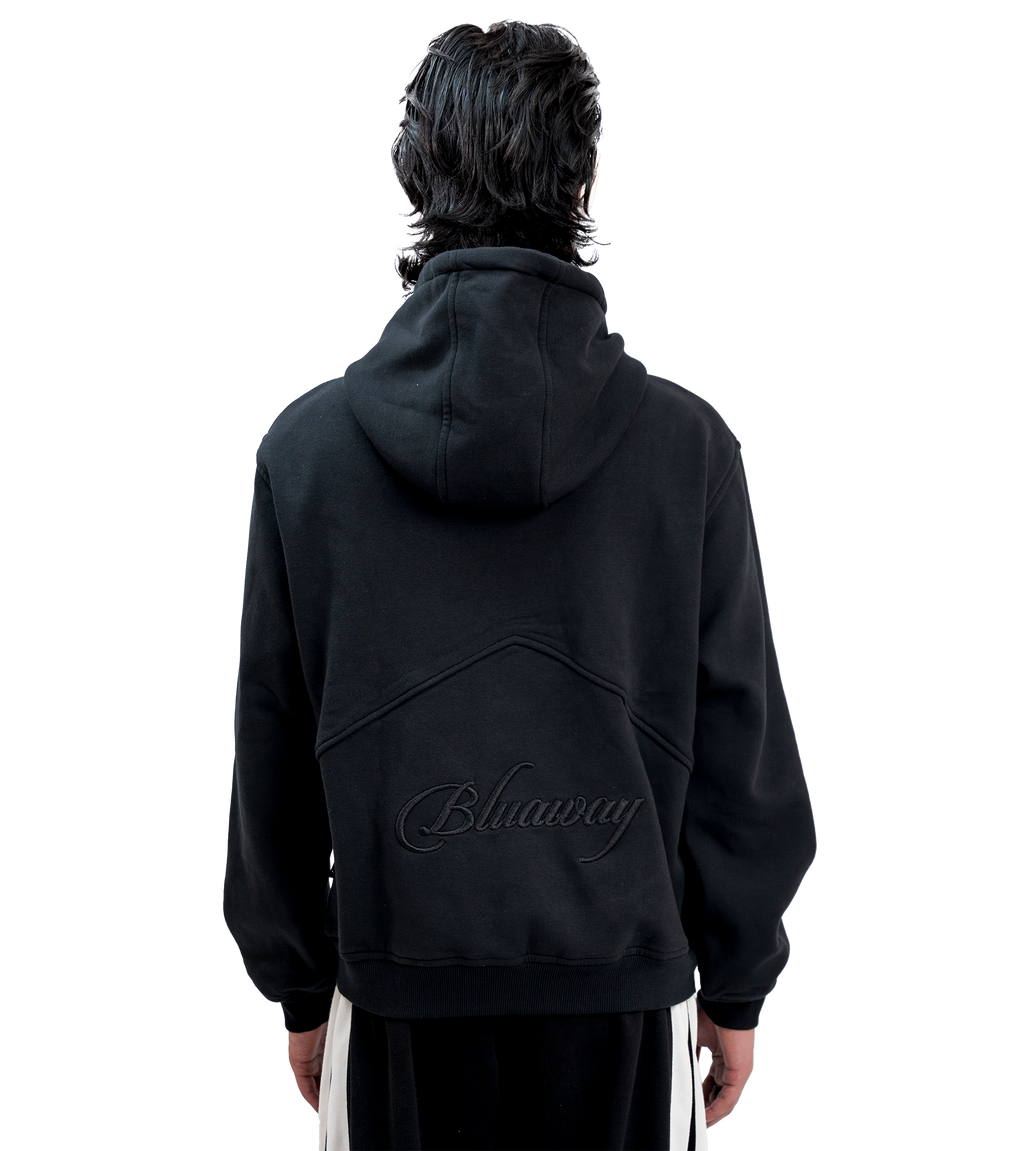 SIGNATURE BLACK ZIP-UP HOODIE