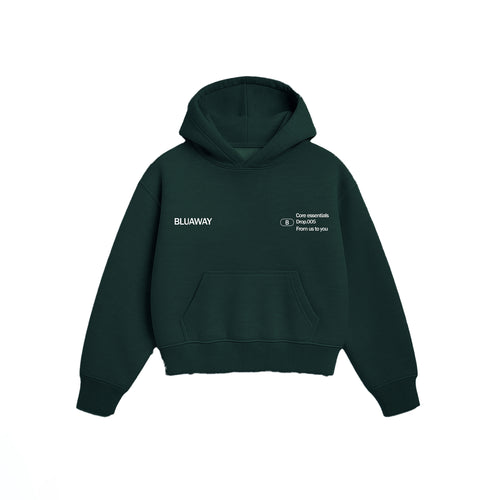 BLUAWAY CORE ESSENTIAL GREEN HOODIE