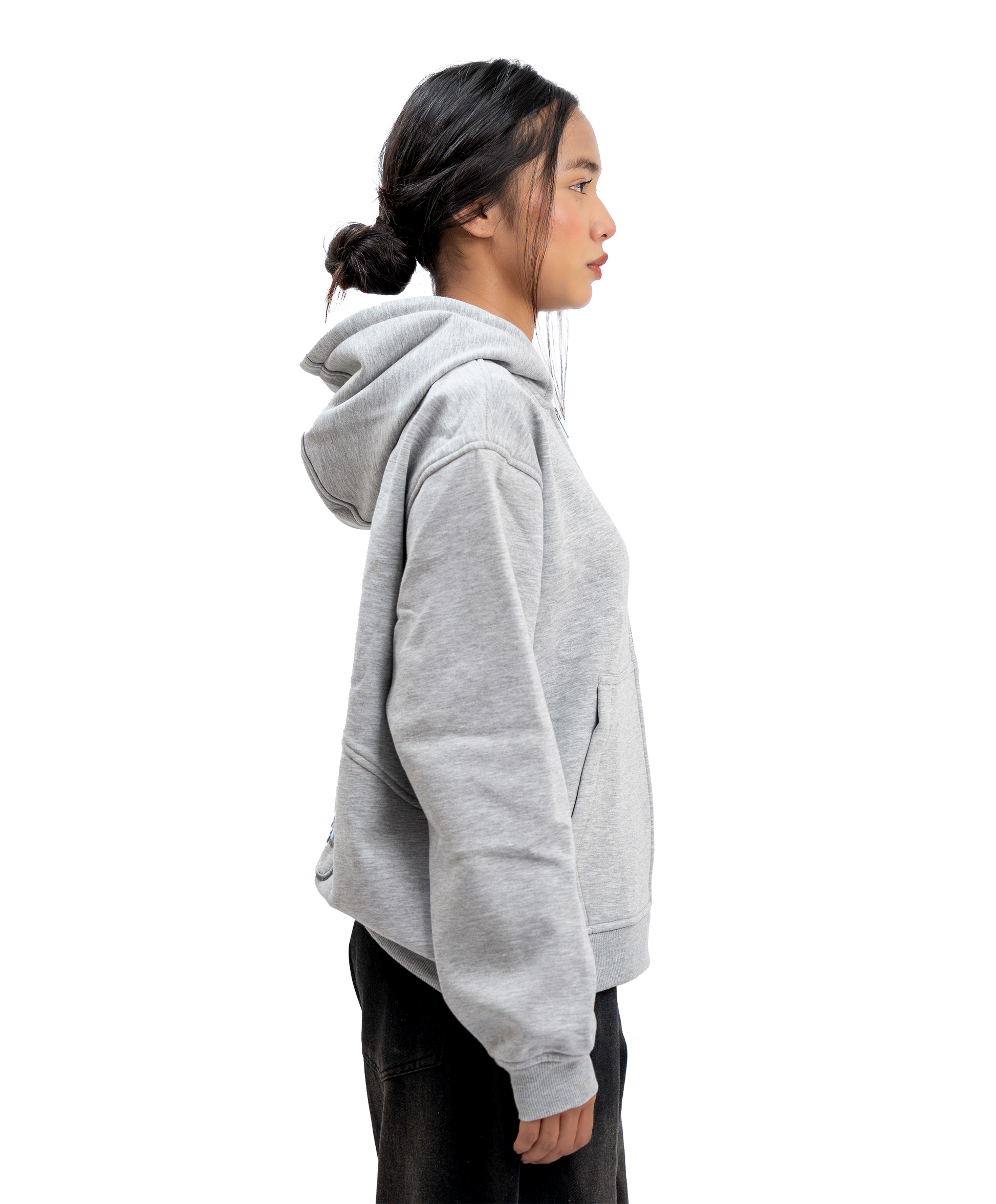 SIGNATURE GREY ZIP-UP HOODIE
