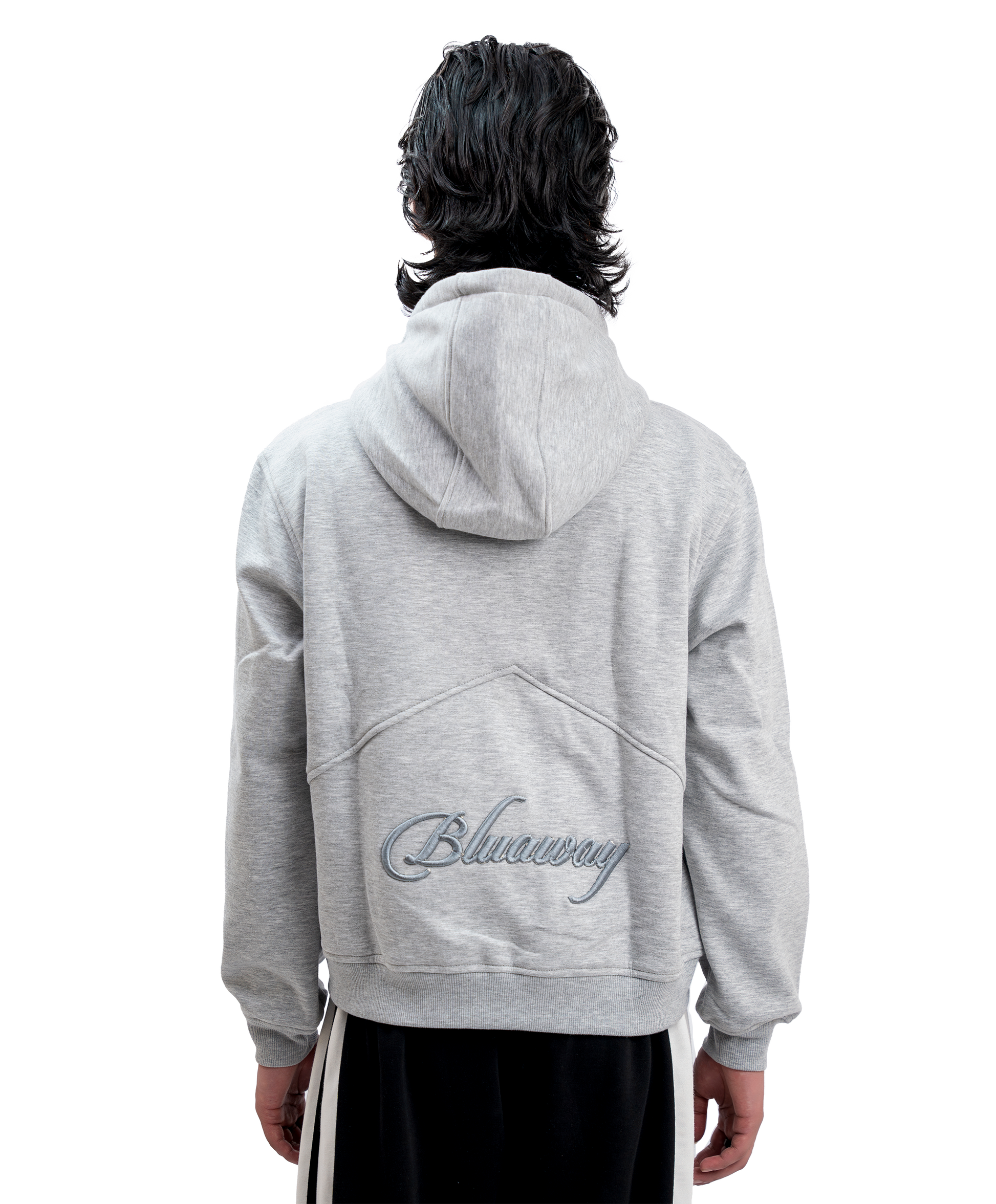 SIGNATURE GREY ZIP-UP HOODIE