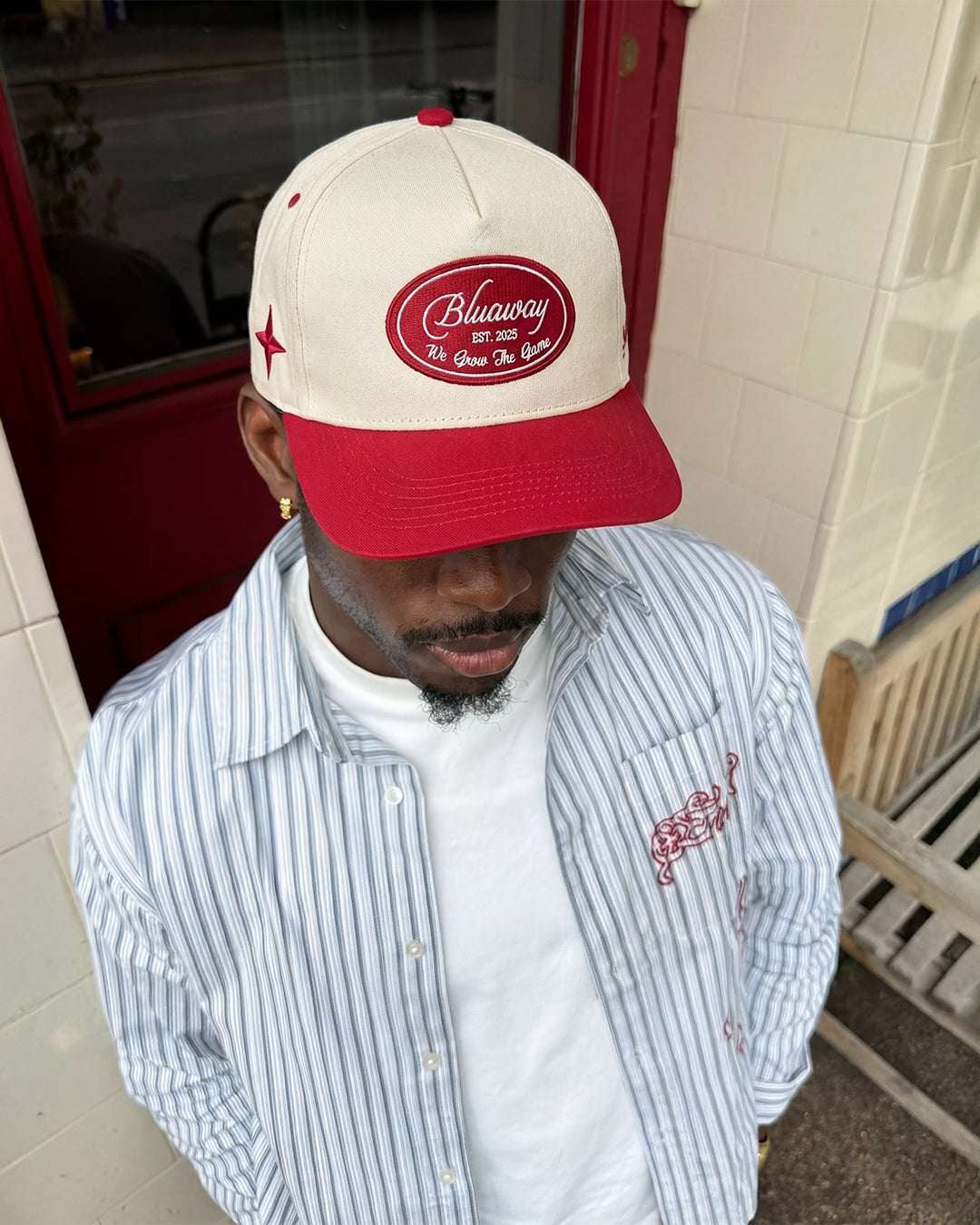 URBAN RETRO STITCH CAP RED