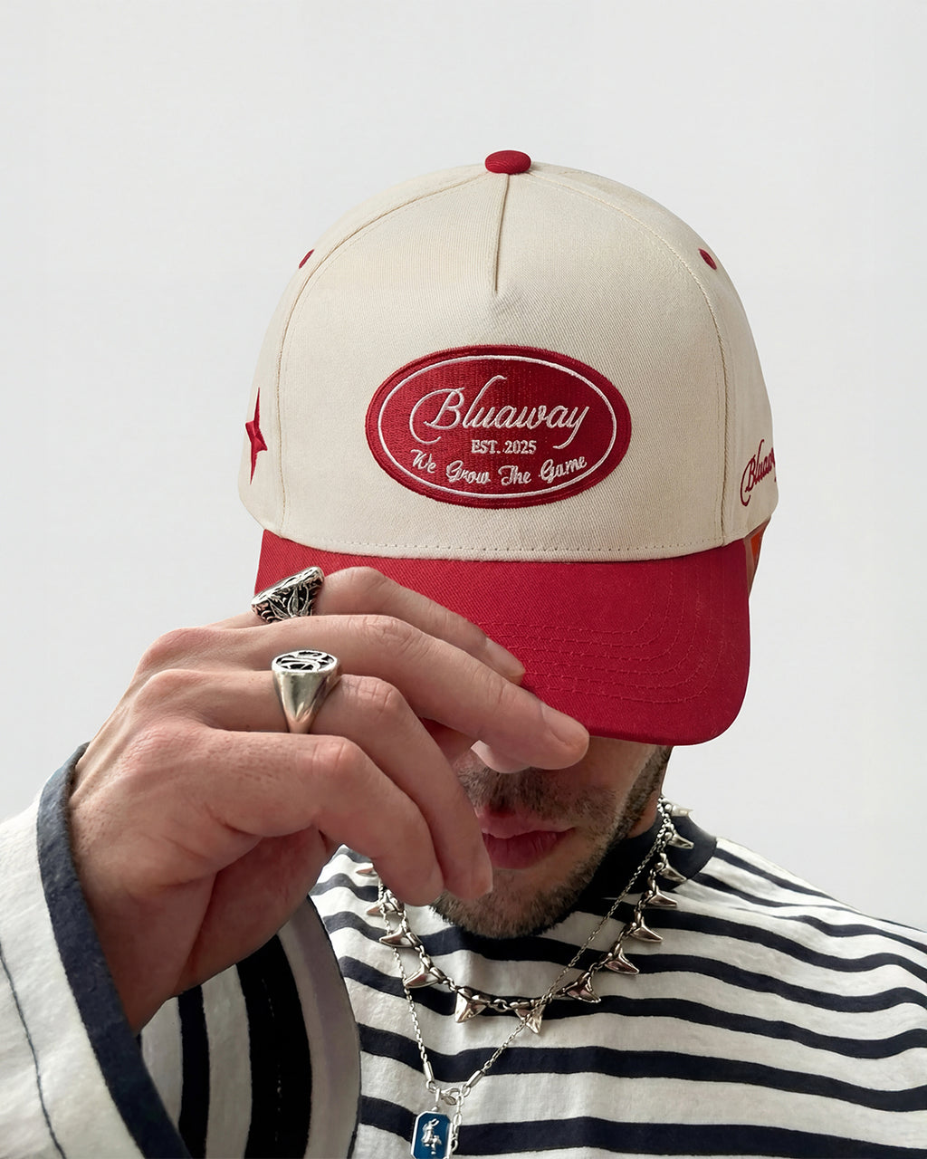 URBAN RETRO STITCH CAP RED